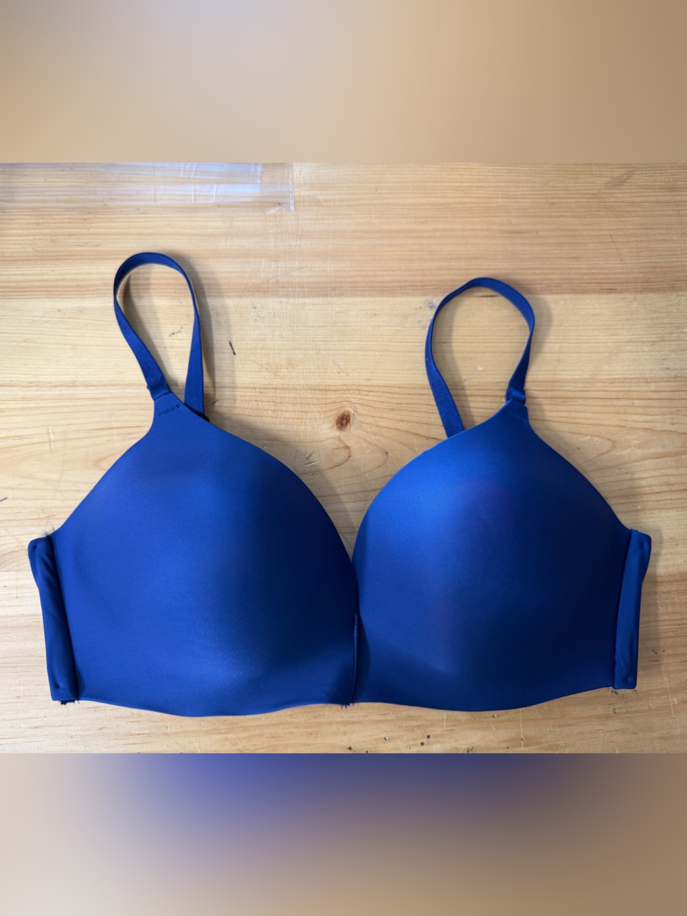 Victorias Secret‎ No Wire Sapphire Blue Bra Tshirt Comfort 36D